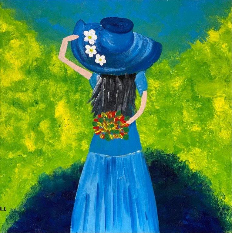 'Lady in Blue' Liliane Lahibi 60x60